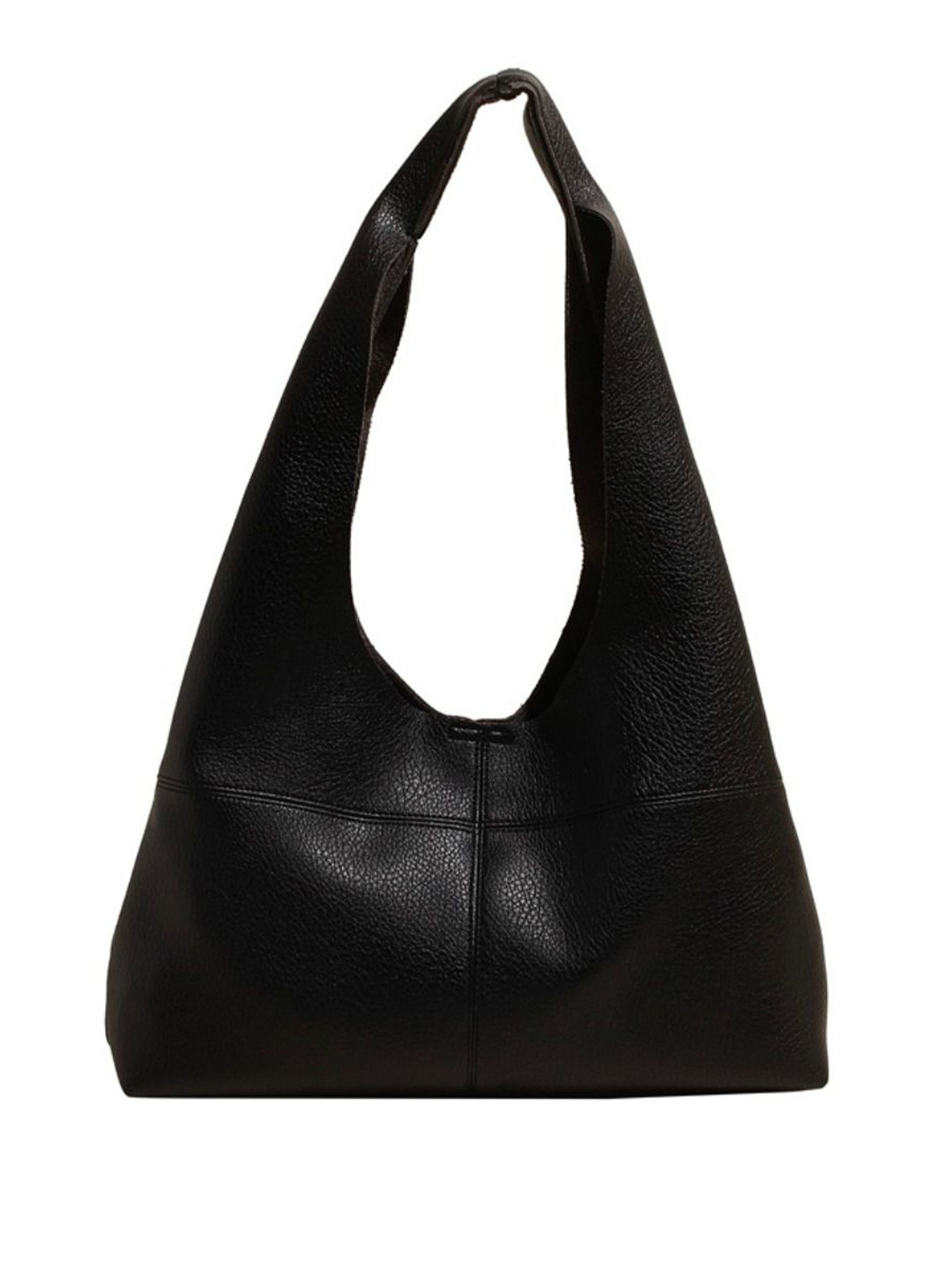 CORSICA PU Structured Buckle Detail Detachable Sling Strap Hobo Bag