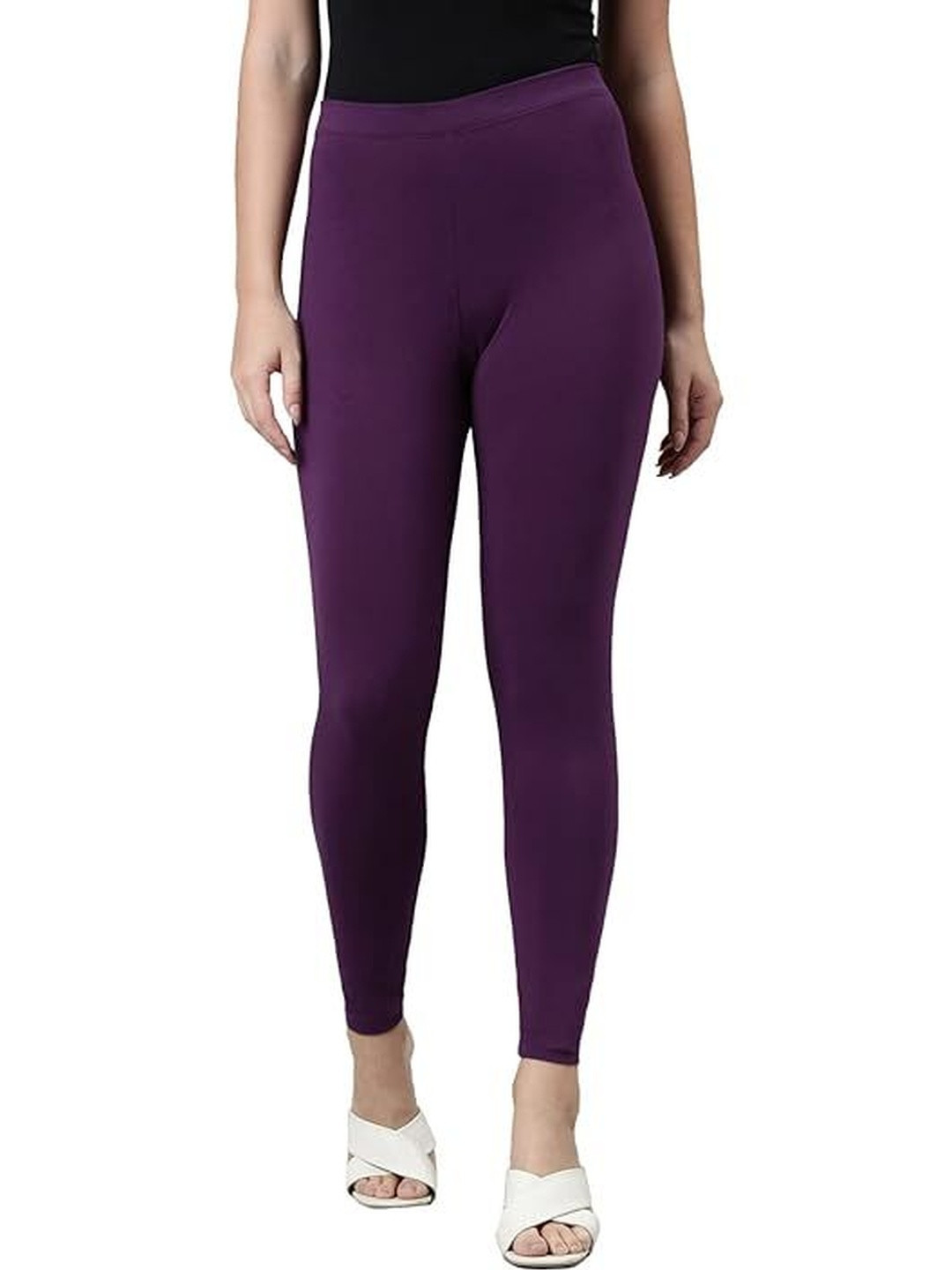 Ladybite Mid-Rise 4Way Stretchable Ultra Soft Breathable Lightweight Ankle-Length Leggings