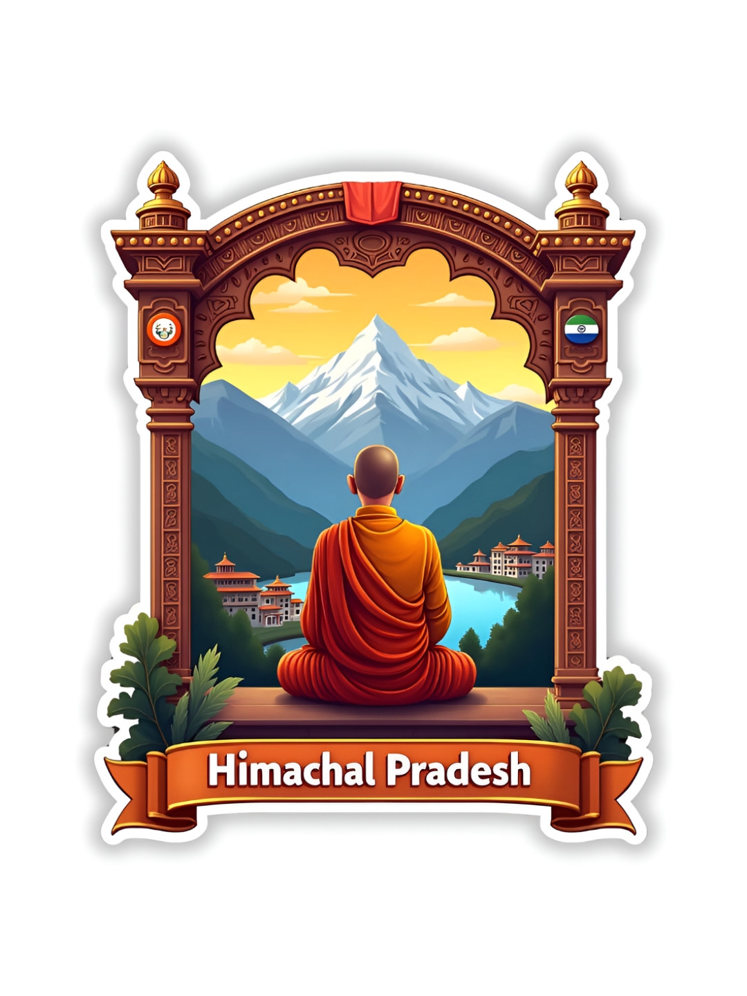GIFTODAY Himachal Pradesh Theme Fridge Magnet