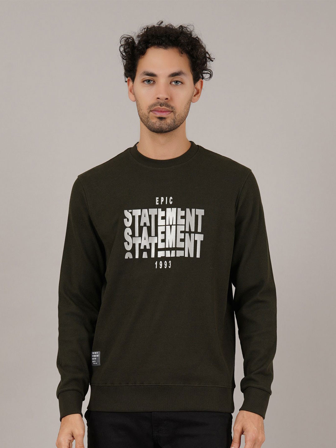 Davno Men Digital Printed Full Sleeves Crew Neck Sweatshirt