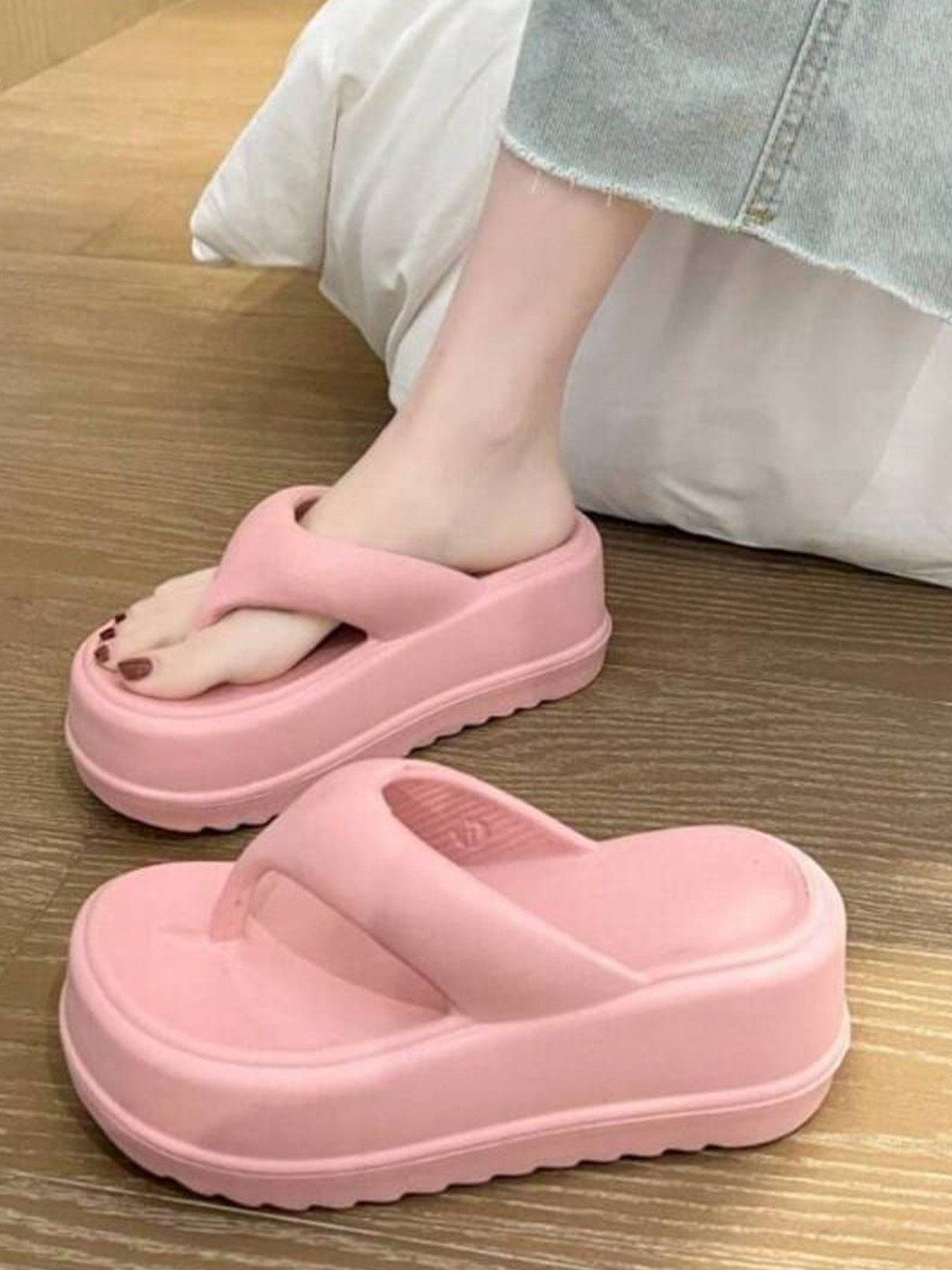 T-Rock Comfortable Chunky Thong Flip-Flops