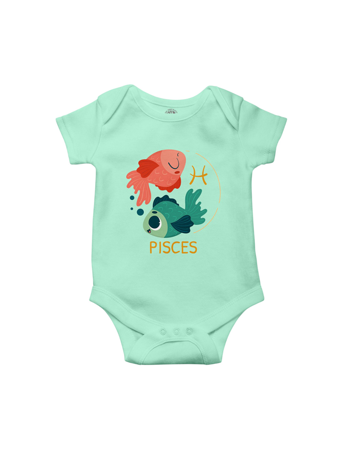 THE PRINT PLATTER Kids Pisces Printed Cotton Bodysuit