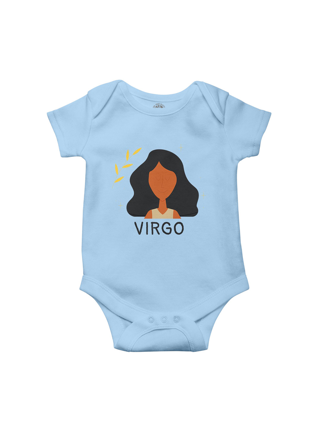 THE PRINT PLATTER Kids Virgo Printed Cotton Envelope Neck Ultra Bio Wash Bodysuit