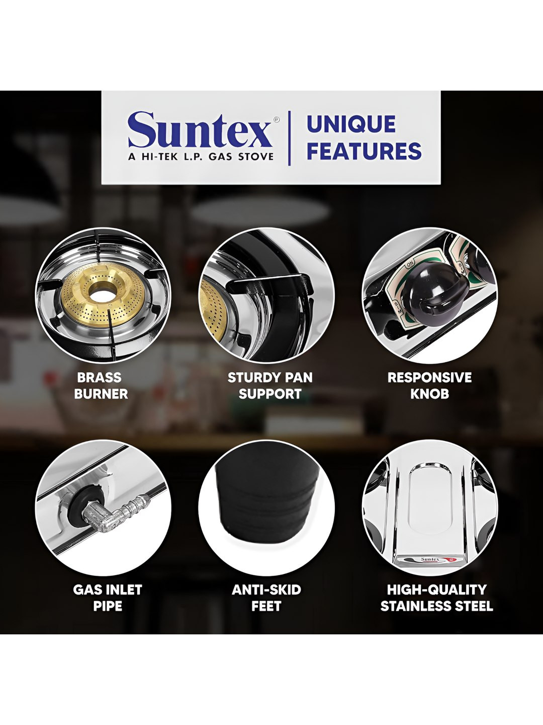 Surya Green 4 Burners Manual Gas Stove