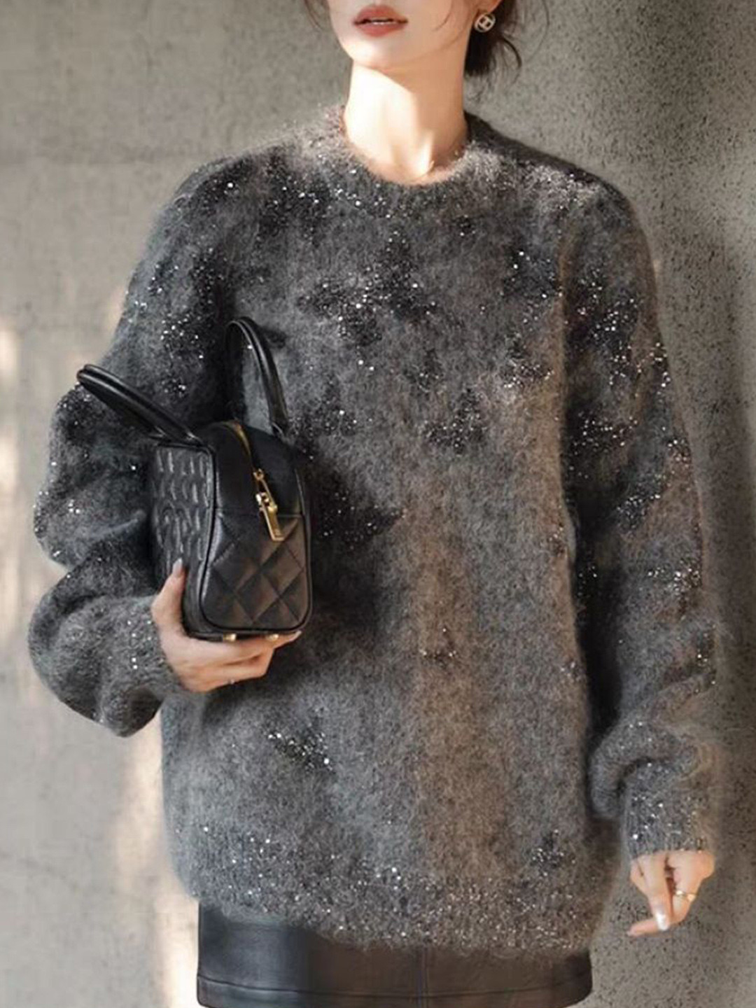 StyleCast Women Embroidered Long Sleeve Loose Fit Pullover