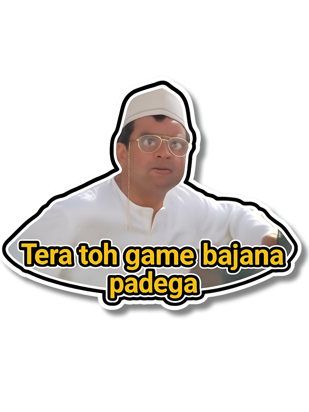 GIFTODAY White & Yellow Printed Fridge Magnets