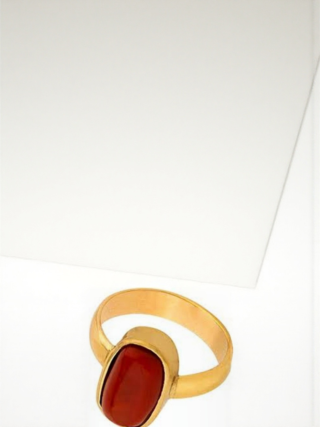 RAVIOUR LIFESTYLE Gold Plated Monga Studded Finger Ring