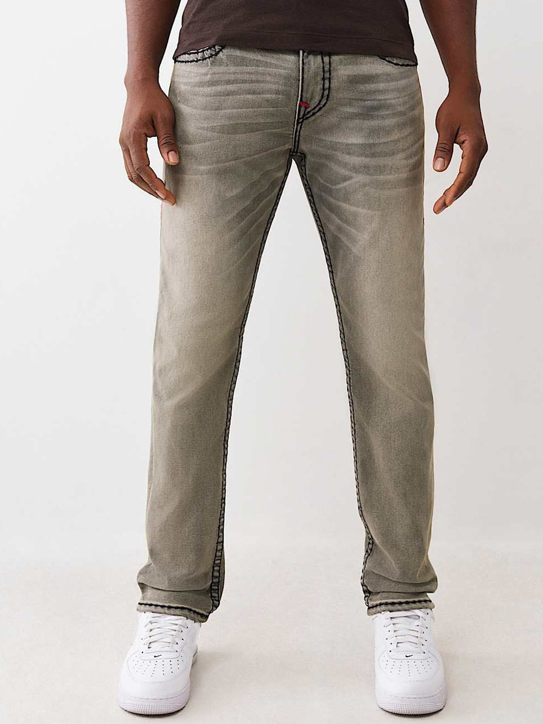 True Religion Slim Fit Mid-Rise Heavy Fade Non Stretchable Jeans