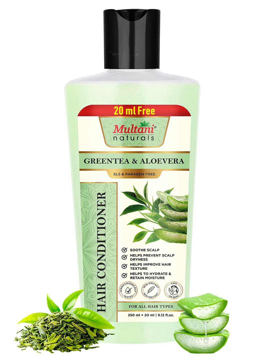 Multani Naturals Green Tea & Aloe Vera Conditioner - 250 ml