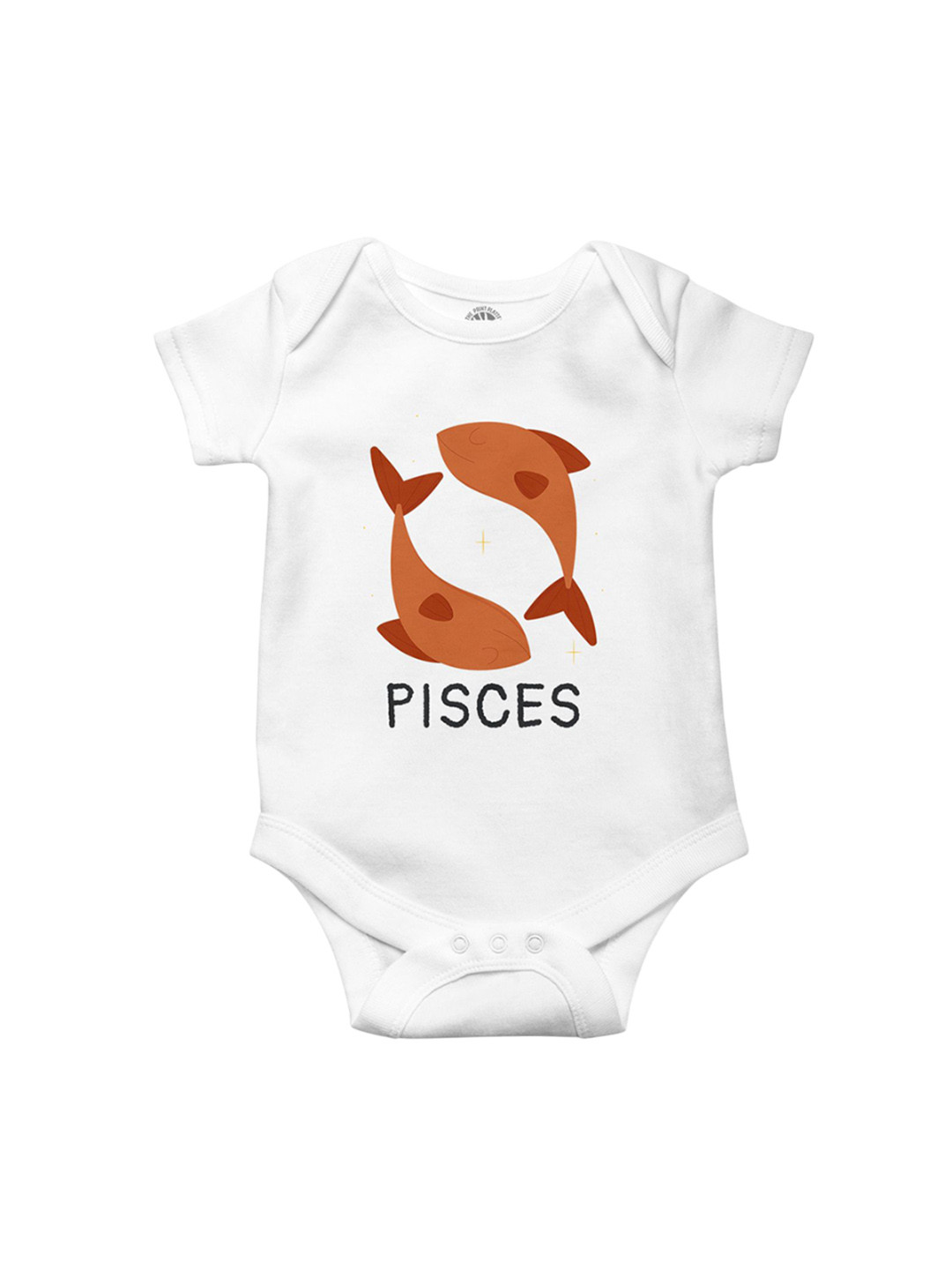 THE PRINT PLATTER Infants Pisces Printed Cotton Bodysuit