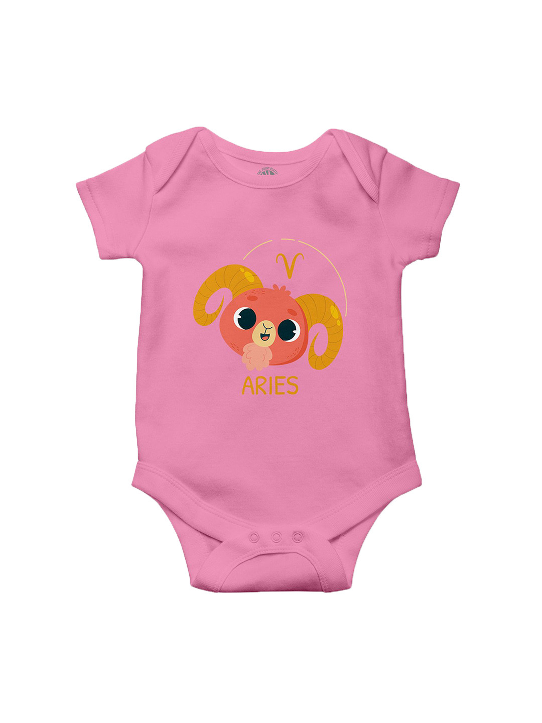 THE PRINT PLATTER Kids Aries Printed Ultra bio wash with Envelope Neck Cotton Bodysuit