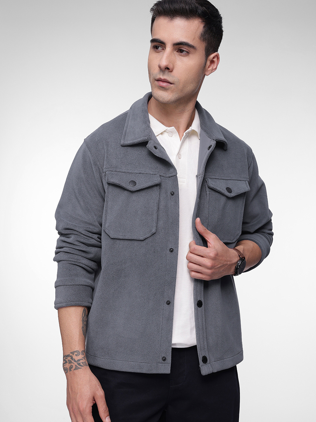 French Connection Men's Premium Spread Collar Tailored Jacket