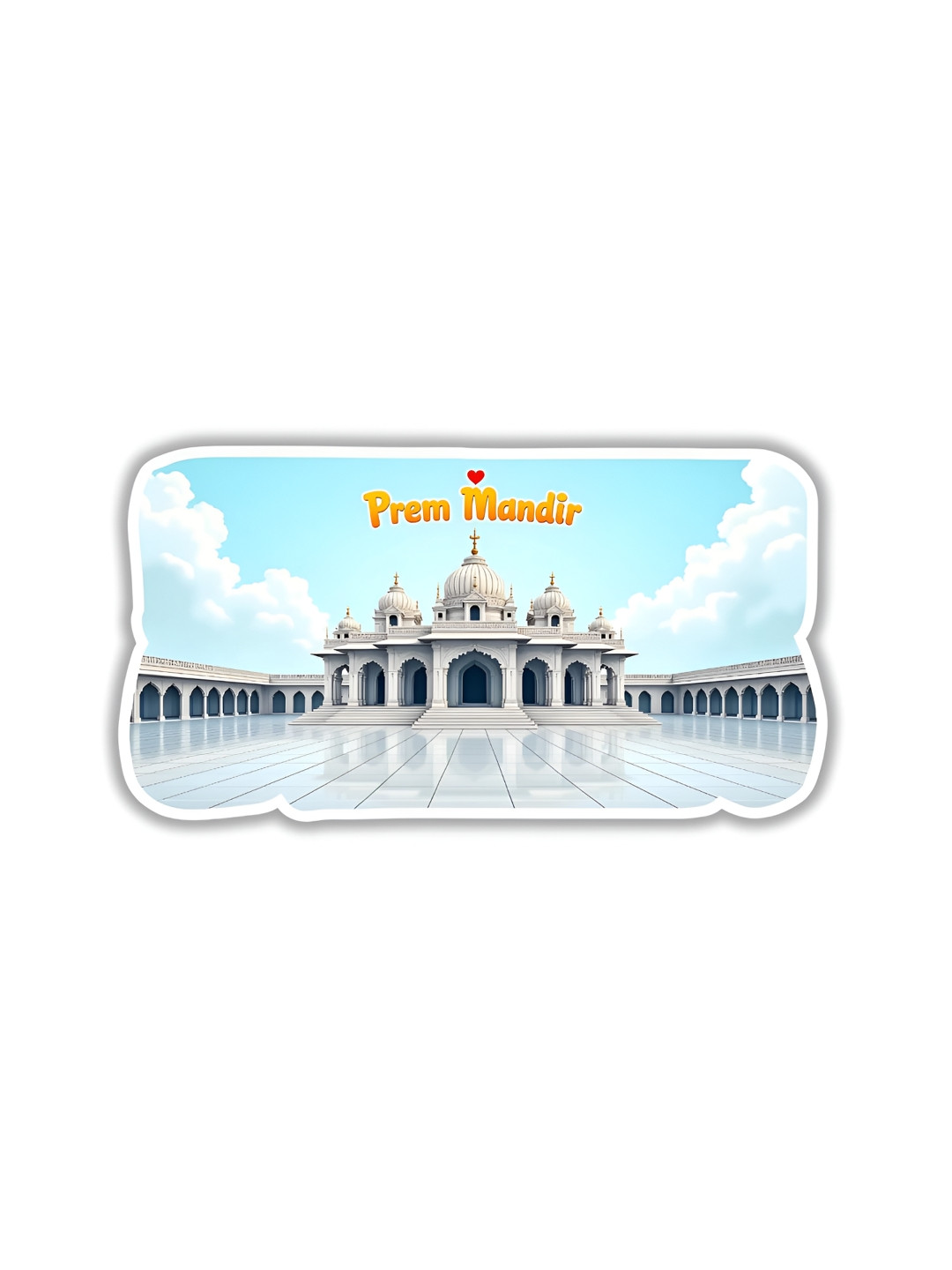 GIFTODAY PremMandir2-FM Printed Decorative Magnets