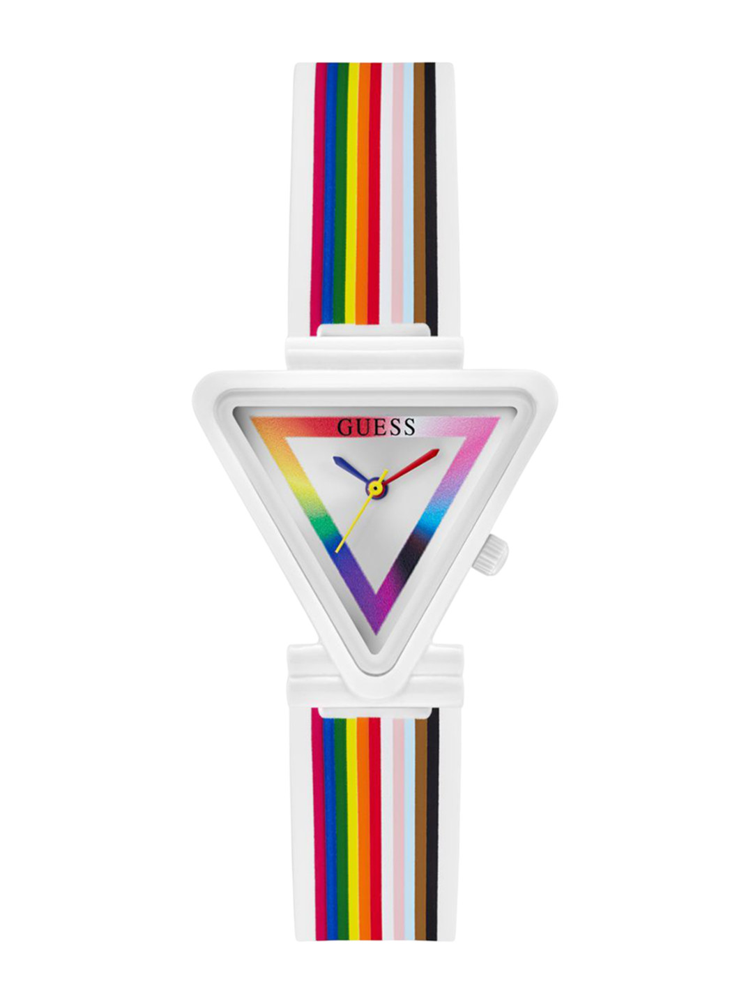 GUESS Women Gt Fame Printed Asymmetric Dial & Bracelet Style Straps Analogue Watch