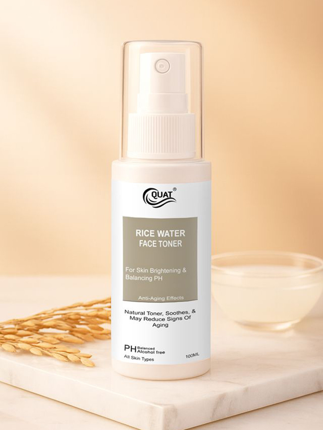 Quat Rice Water Face Toner For Anti Aging - 100 ml