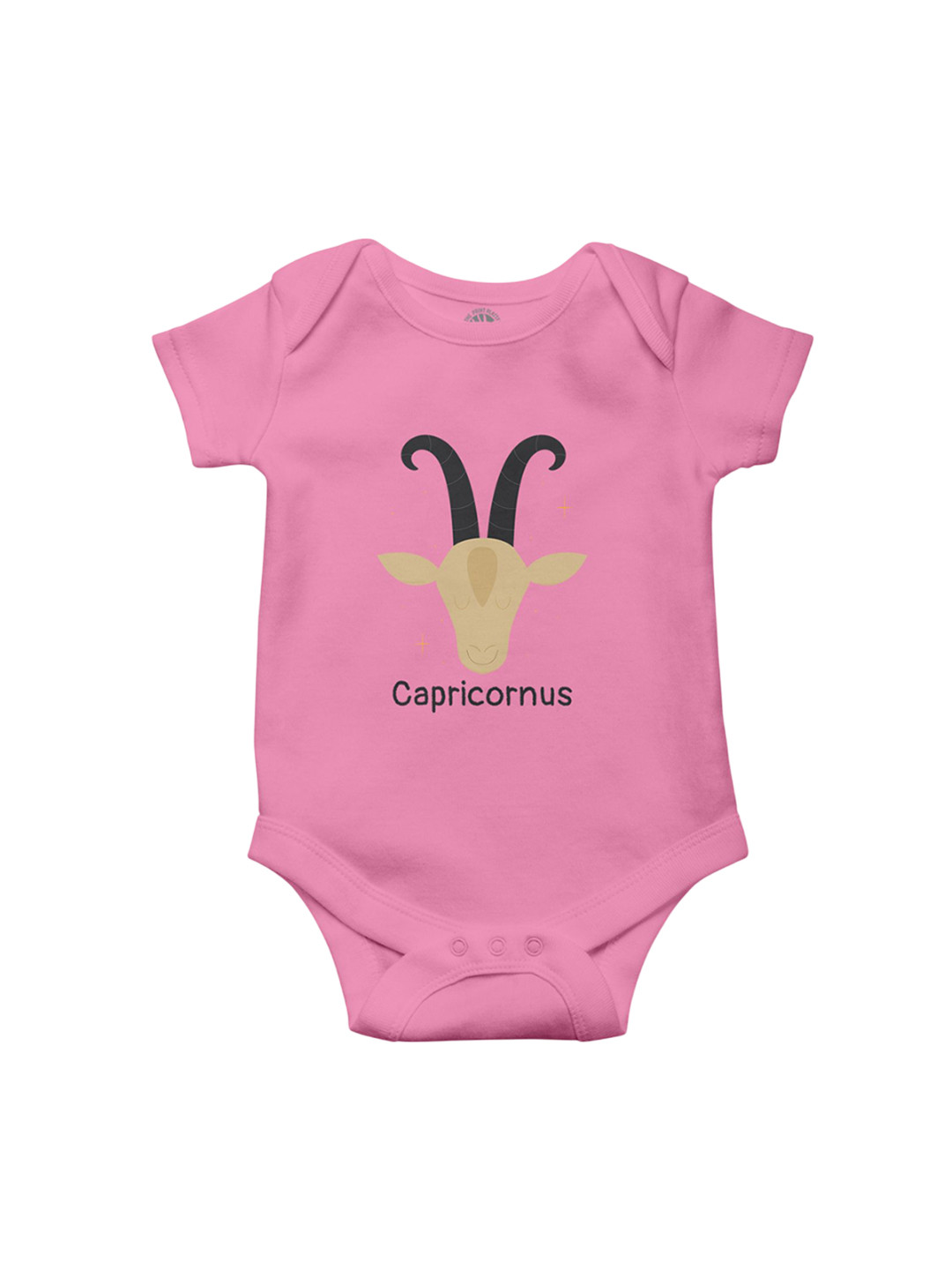 THE PRINT PLATTER Kids Capricornus Printed Cotton Envelope Neck Ultra Bio Wash Bodysuit