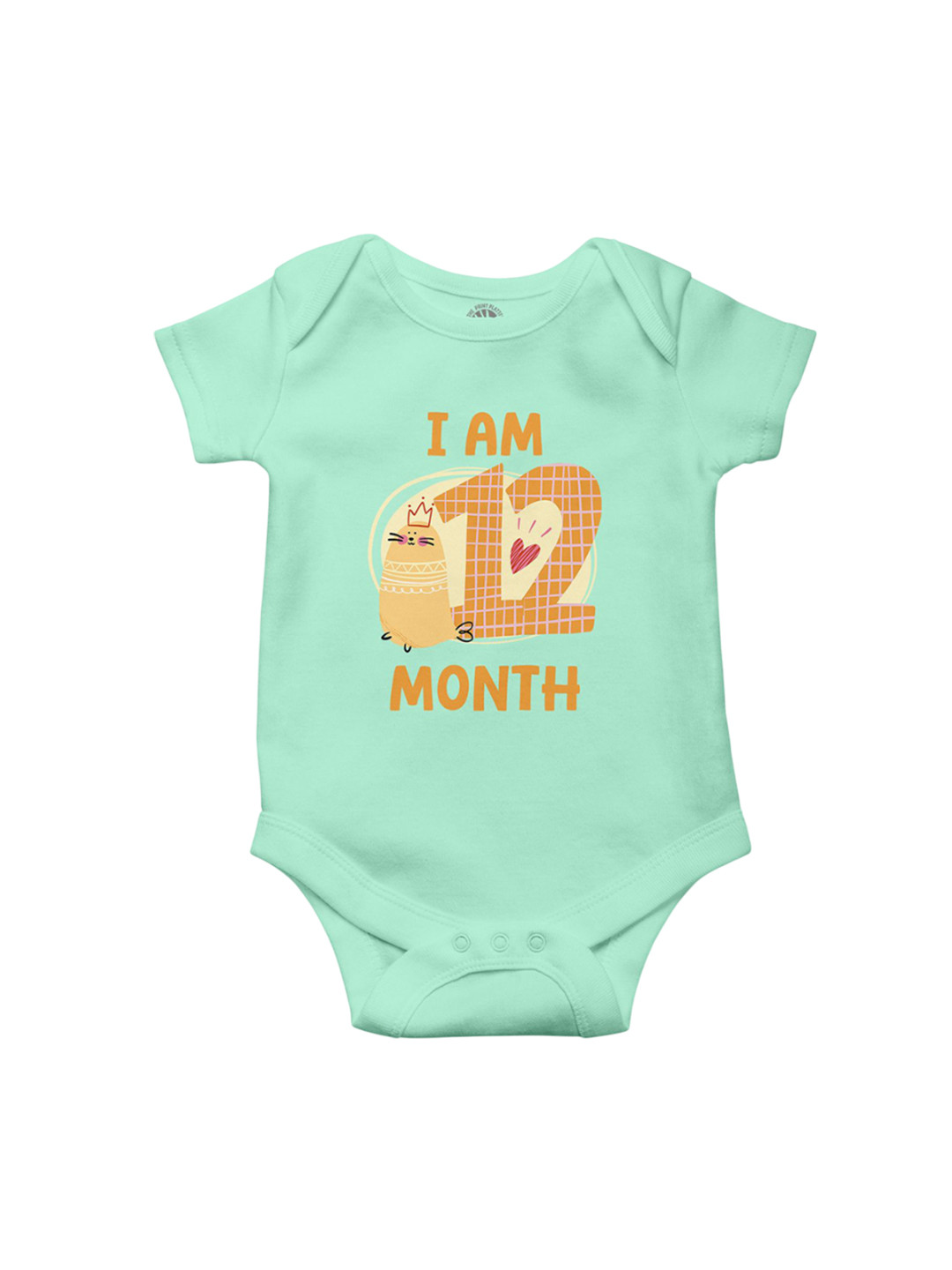 THE PRINT PLATTER Infants I Am Twelve Month Printed Cotton Bodysuit