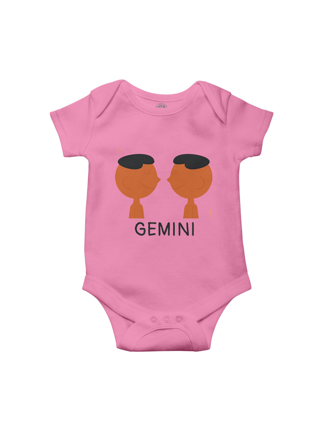 THE PRINT PLATTER Infants Kids Gemini Printed Cotton Envelope Neck Ultra Bio Wash Bodysuit