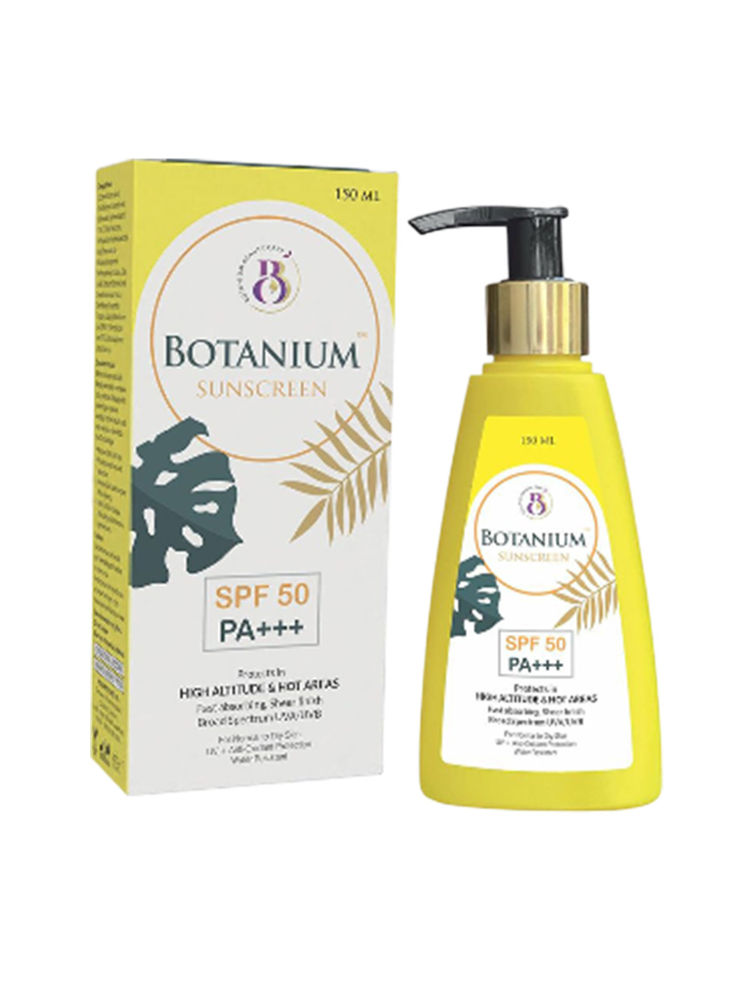 BOTANIUM UVA/UVB Protection Water Resistant Sunscreen SPF 50 PA+++- 150 ml