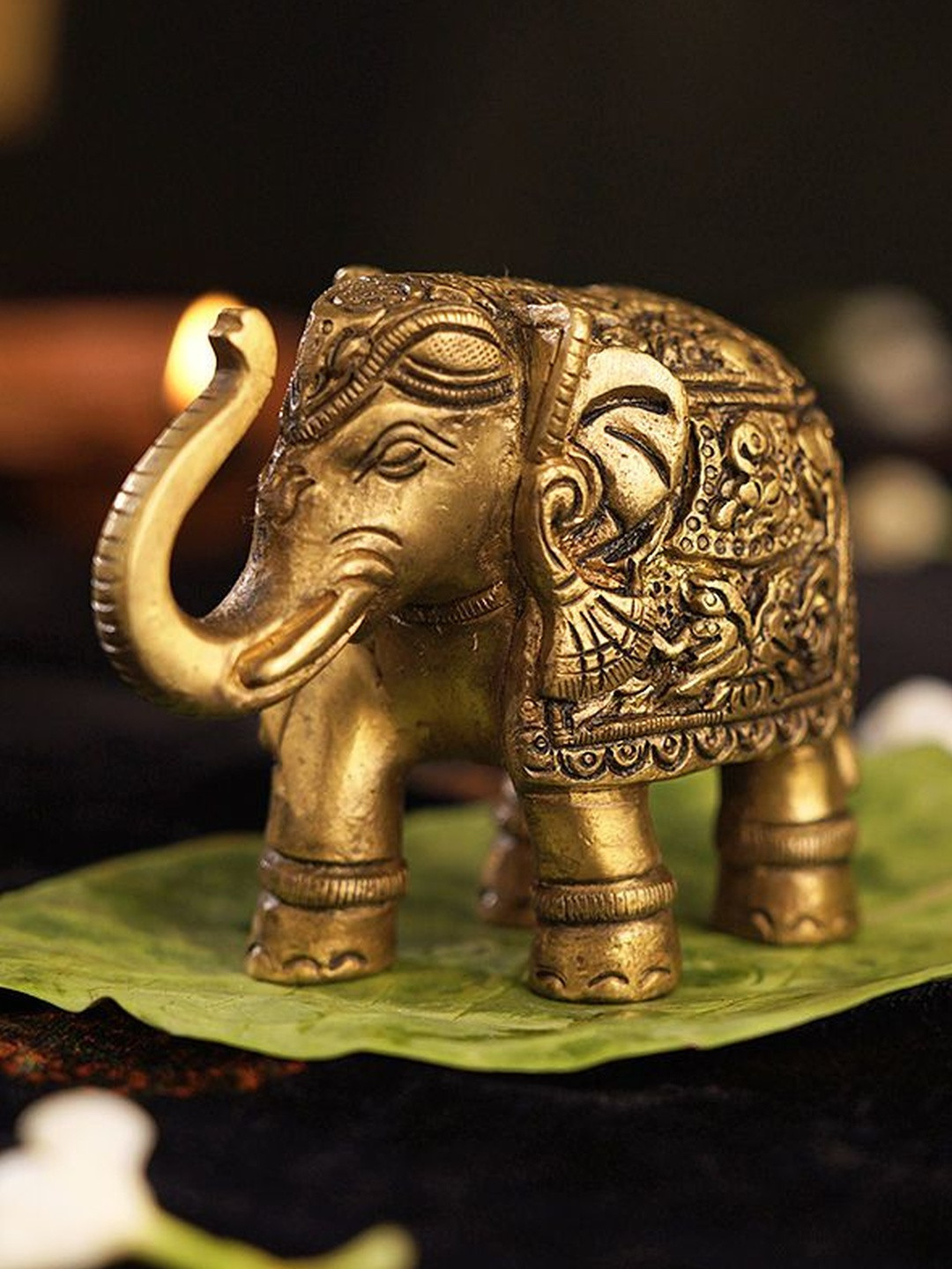JAYPORE Gold-Toned Birds And Animals Figurine Showpiece