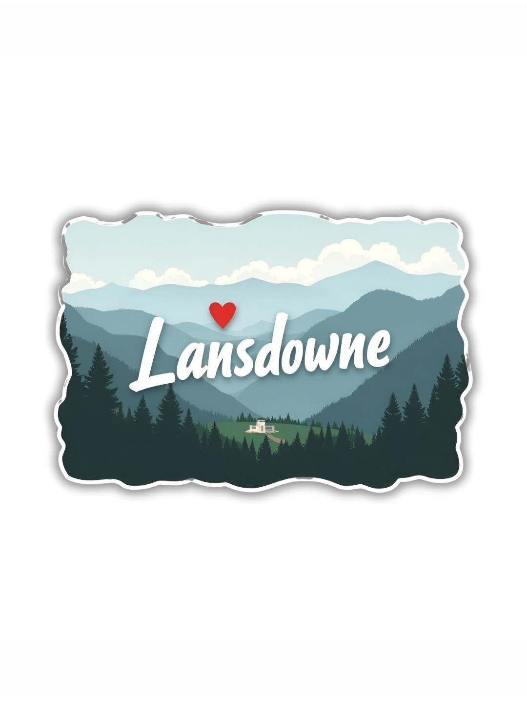 GIFTODAY White & Grey Lansdowne Printed Fridge Magnet