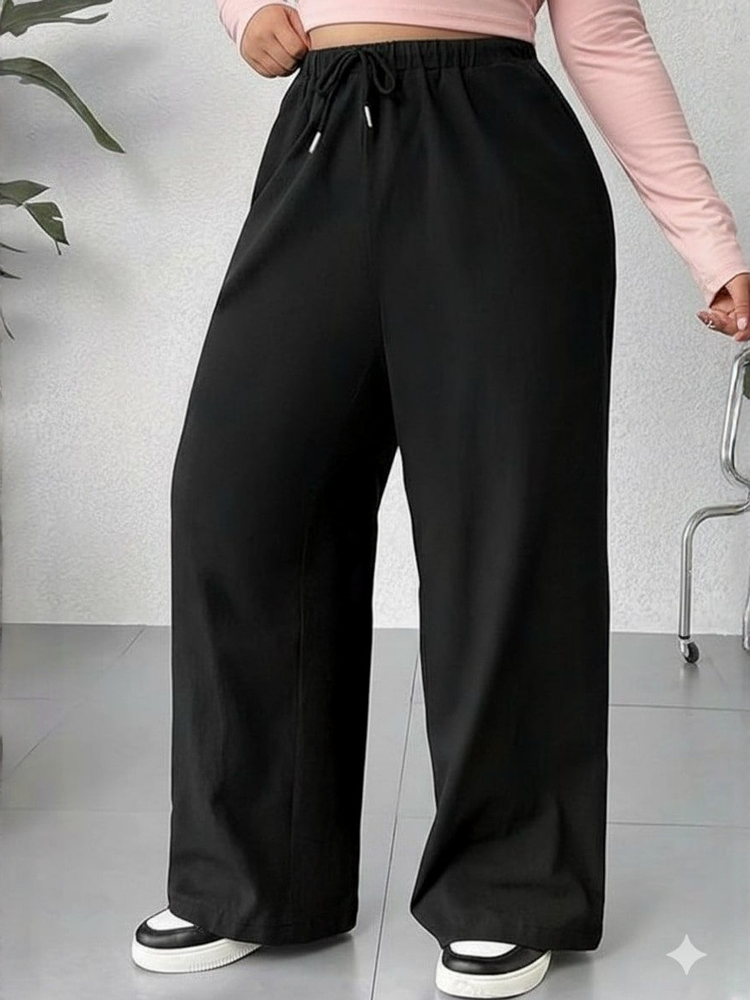 PRICHA Women Original Baggy High-Rise Cotton Trouser