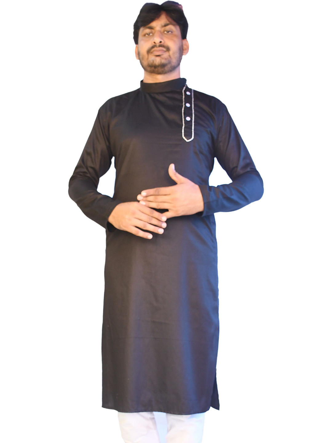 AMR Garments Men Flared Sleeves Thread Work Kurta