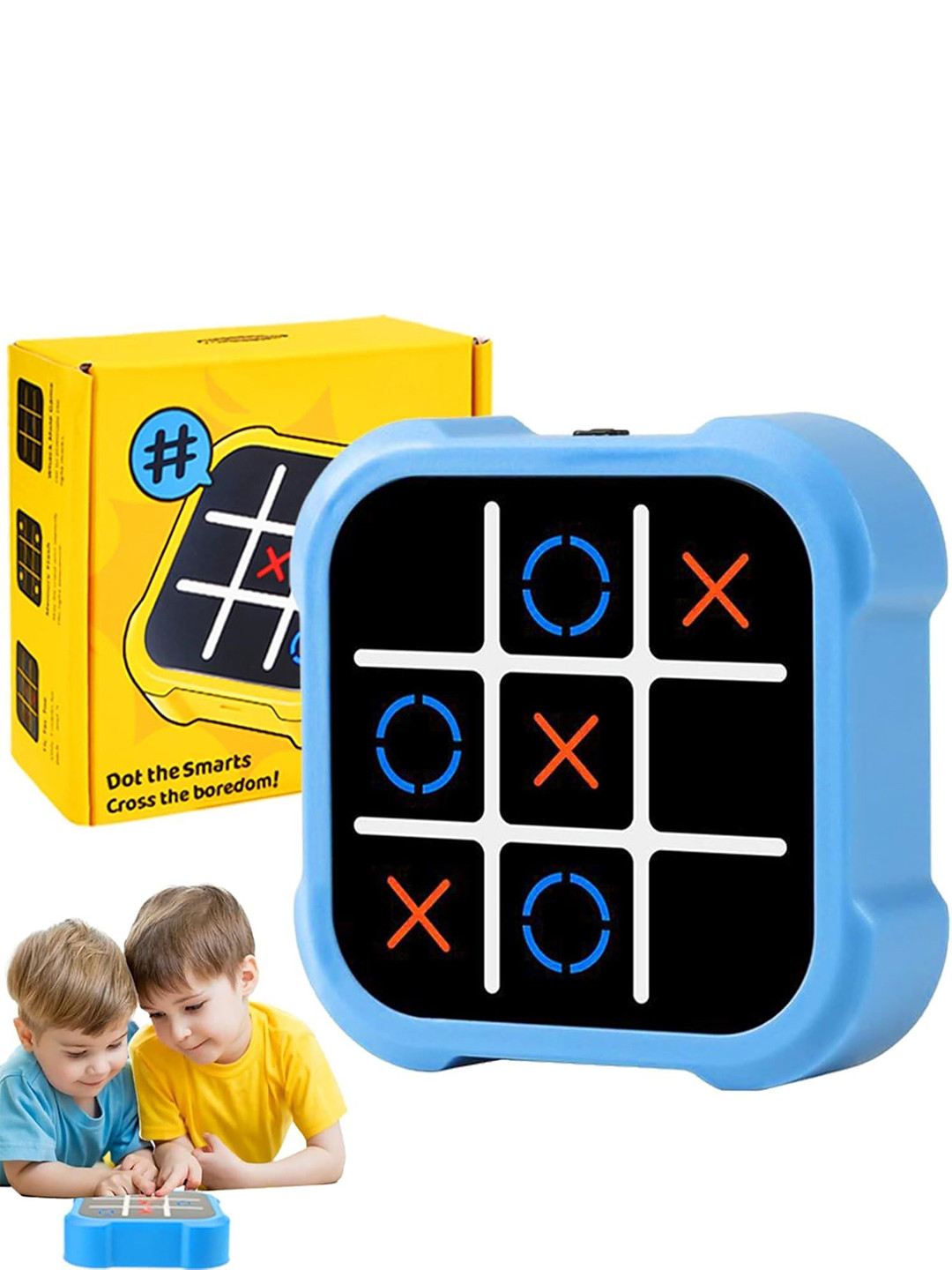 MUREN Kids Non-Allergic Tic Tac Toe 4-in-1 Digital Puzzles Activity Toys and Games