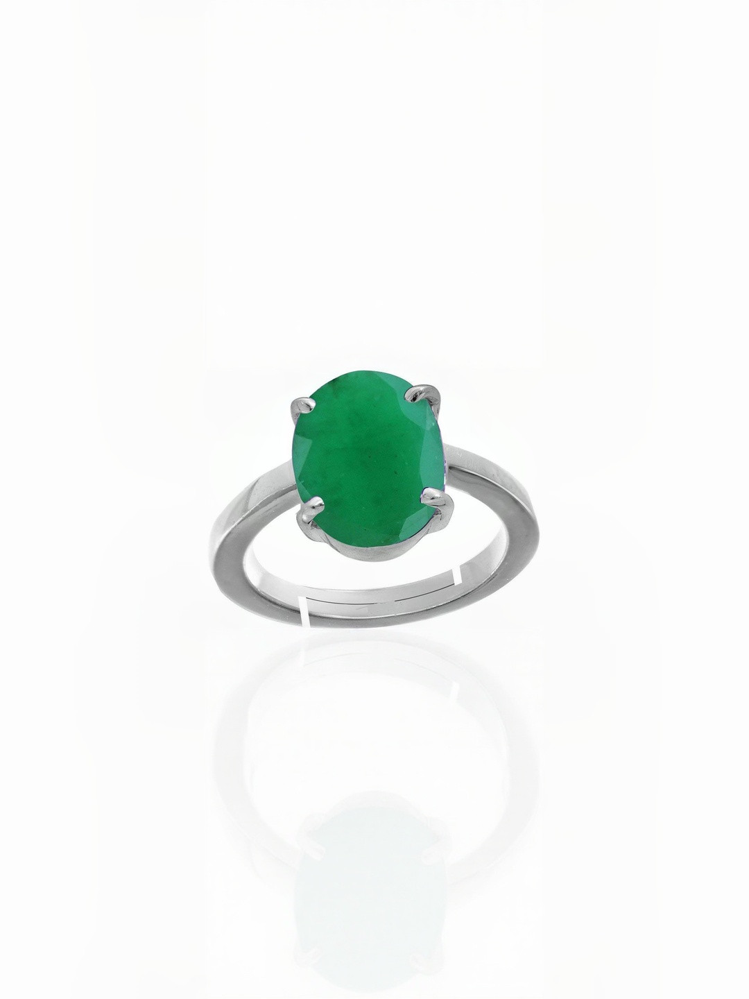 RAVIOUR LIFESTYLE 9.00 Carat 9.25 Ratti Emerald Studded Finger Ring