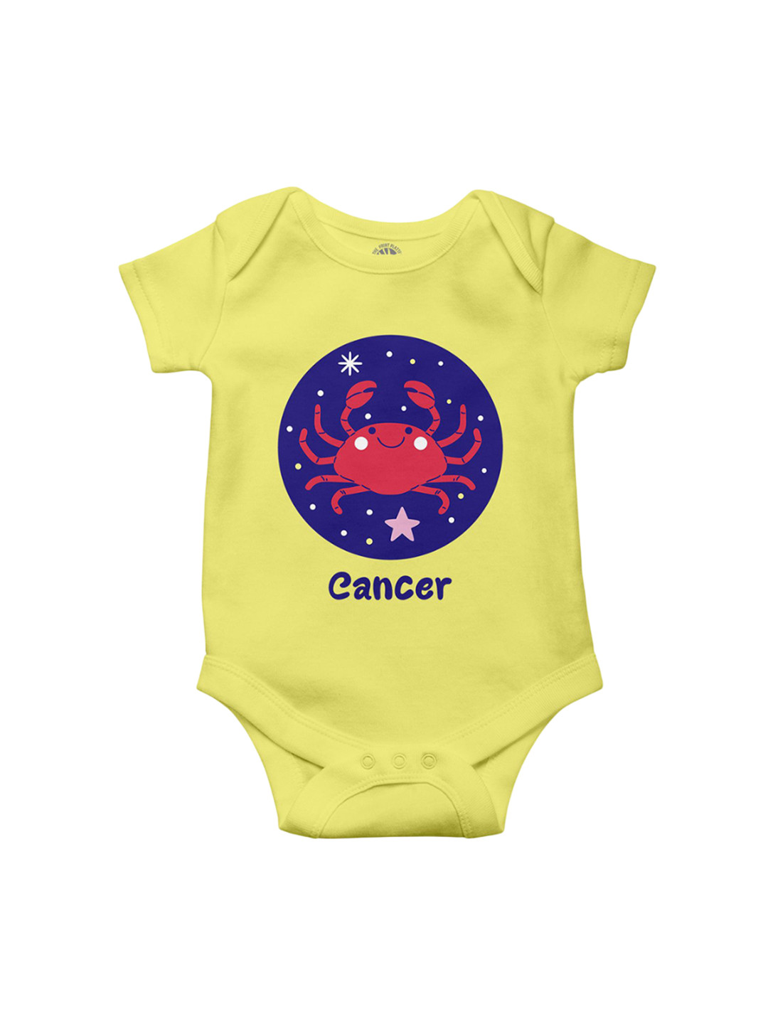 THE PRINT PLATTER Kids Cancer Printed Cotton Envelope Neck Ultra Bio Wash Bodysuit