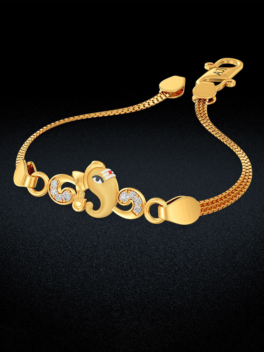 Joyalukkas Unisex Kids 22Kt Gold Ganesha Bracelet - 3.87g