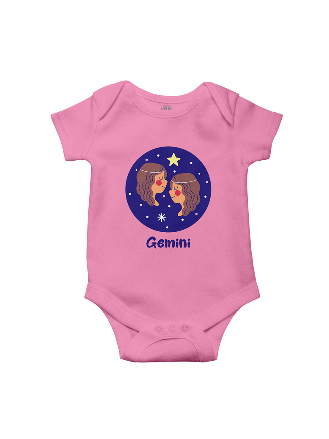 THE PRINT PLATTER Infants Kids Gemini Printed Cotton Envelope Neck Ultra Bio Wash Bodysuit