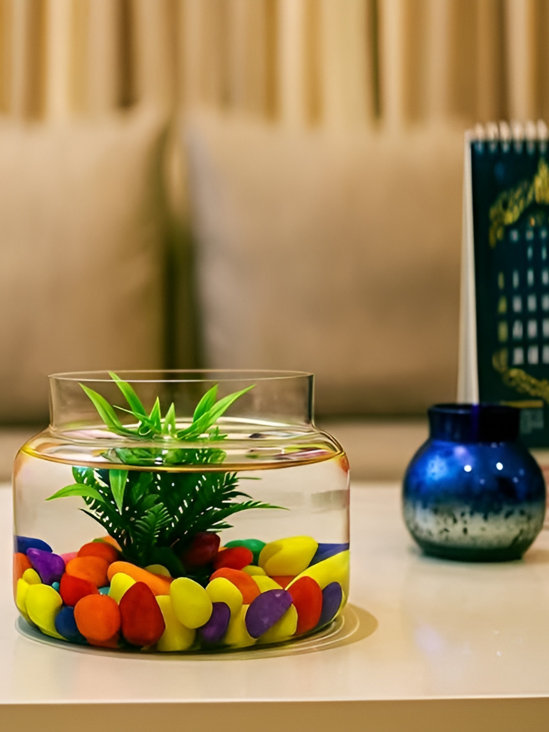 LHC Transparent Cylindrical Shaped Glass Vase