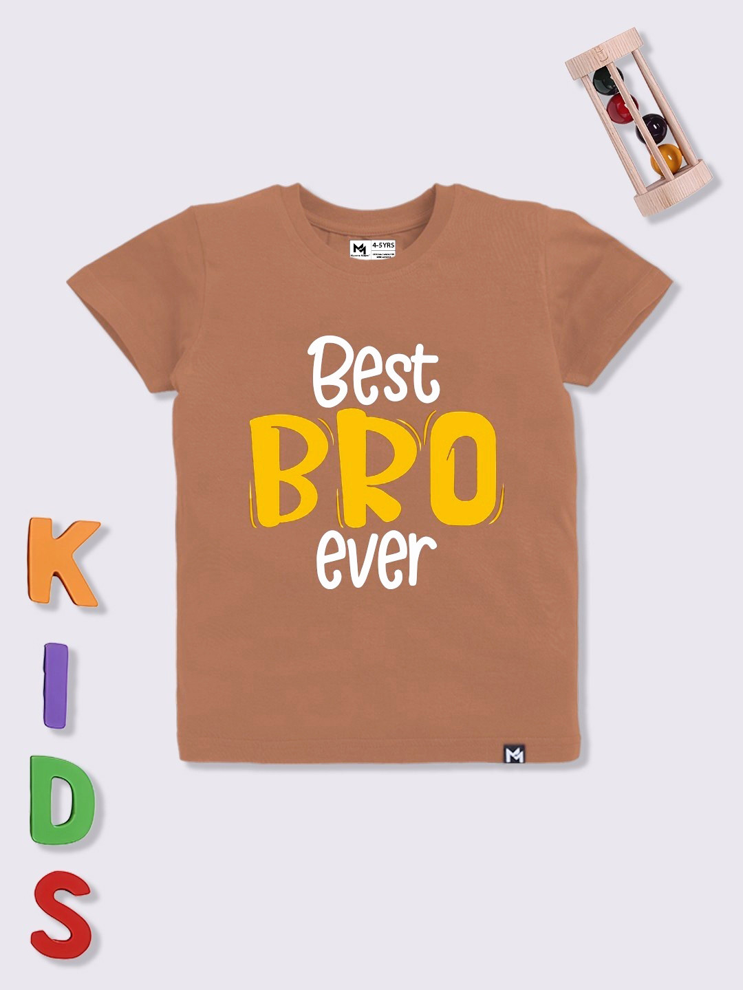YK X Minute Mirth Boys Typography Printed Cotton T-shirt