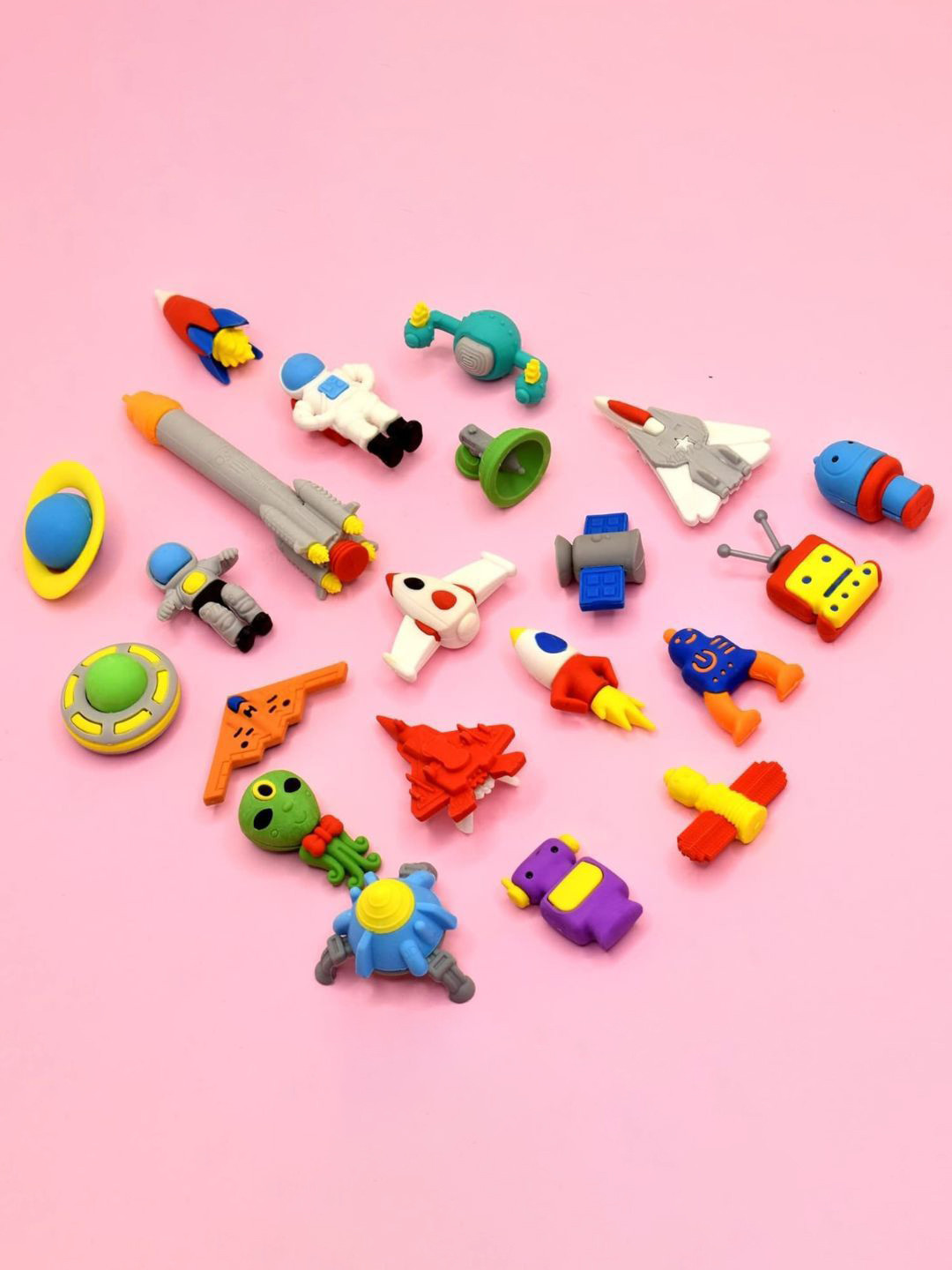 YK Kids Multicolored Pack Of 21 Space 3D Erasers