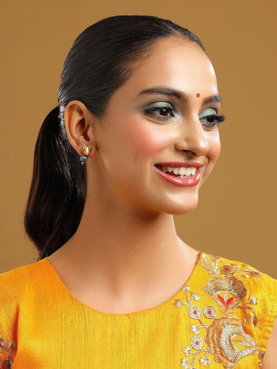 Ruby Raang Spherical Drop Earrings