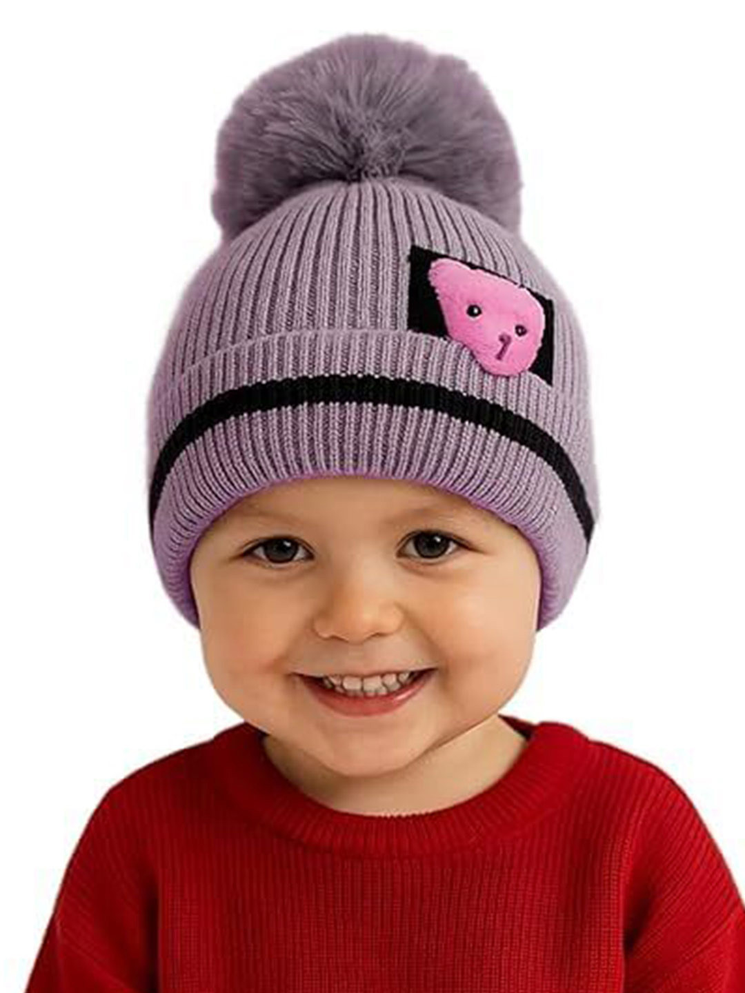 Eleg & Stilance Kids Woollen Pom Pom Beanie