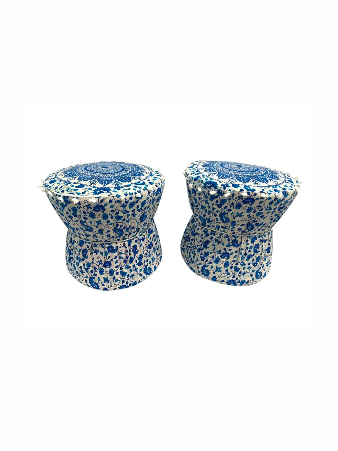 POSHMANDALA Set of 2 Motifs Printed Pure Cotton Muda Covers