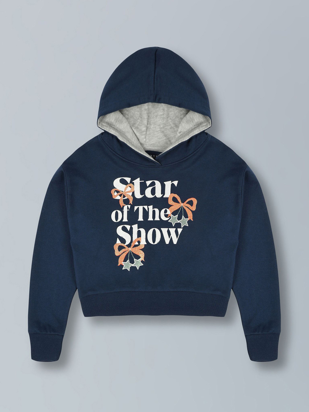 PLUM TREE Girls Crop Hoodie Sweatshirt