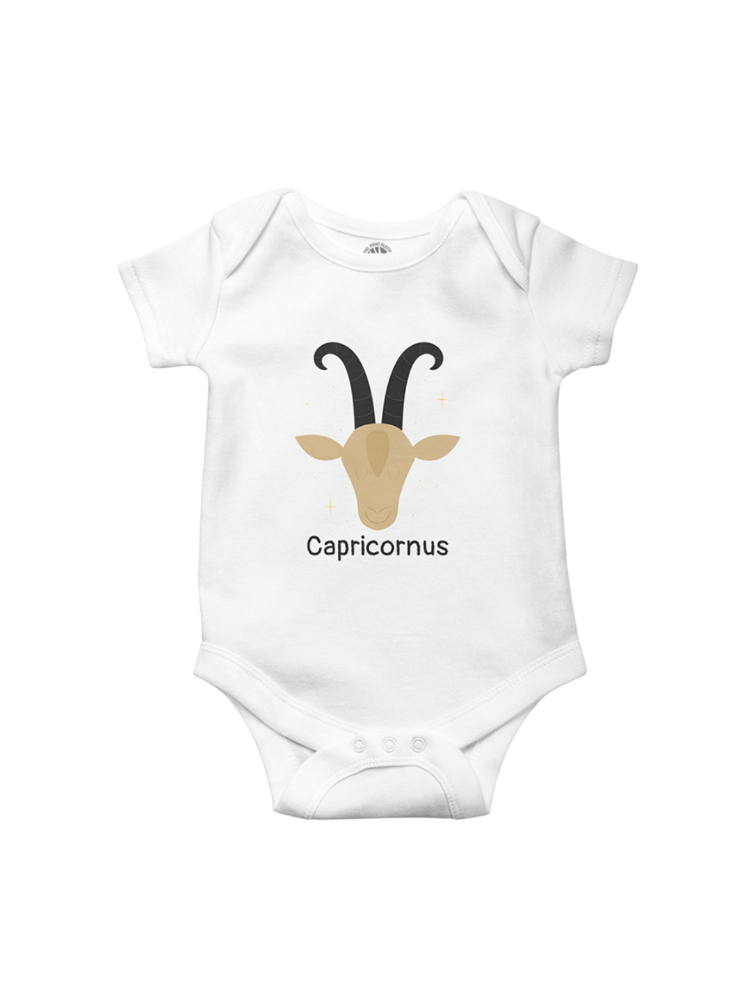 THE PRINT PLATTER Kids Capricornus Printed Cotton Envelope Neck Ultra Bio Wash Bodysuit