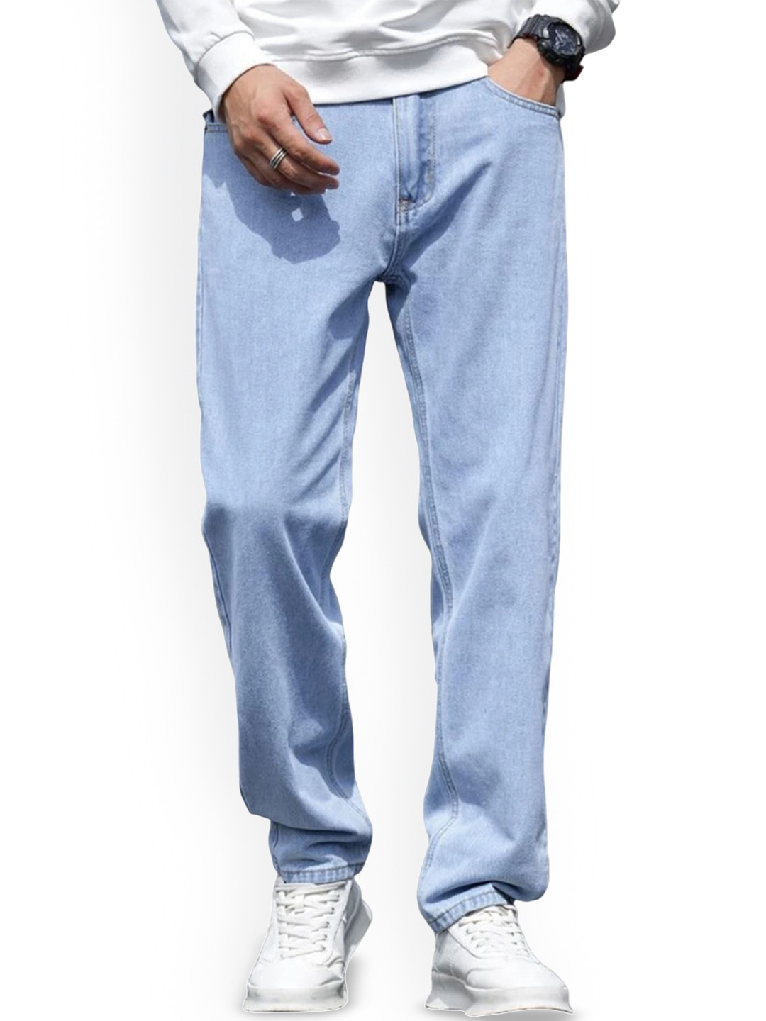 Gaucha Men Relaxed Fit Mid-Rise Light Fade Denim Jeans