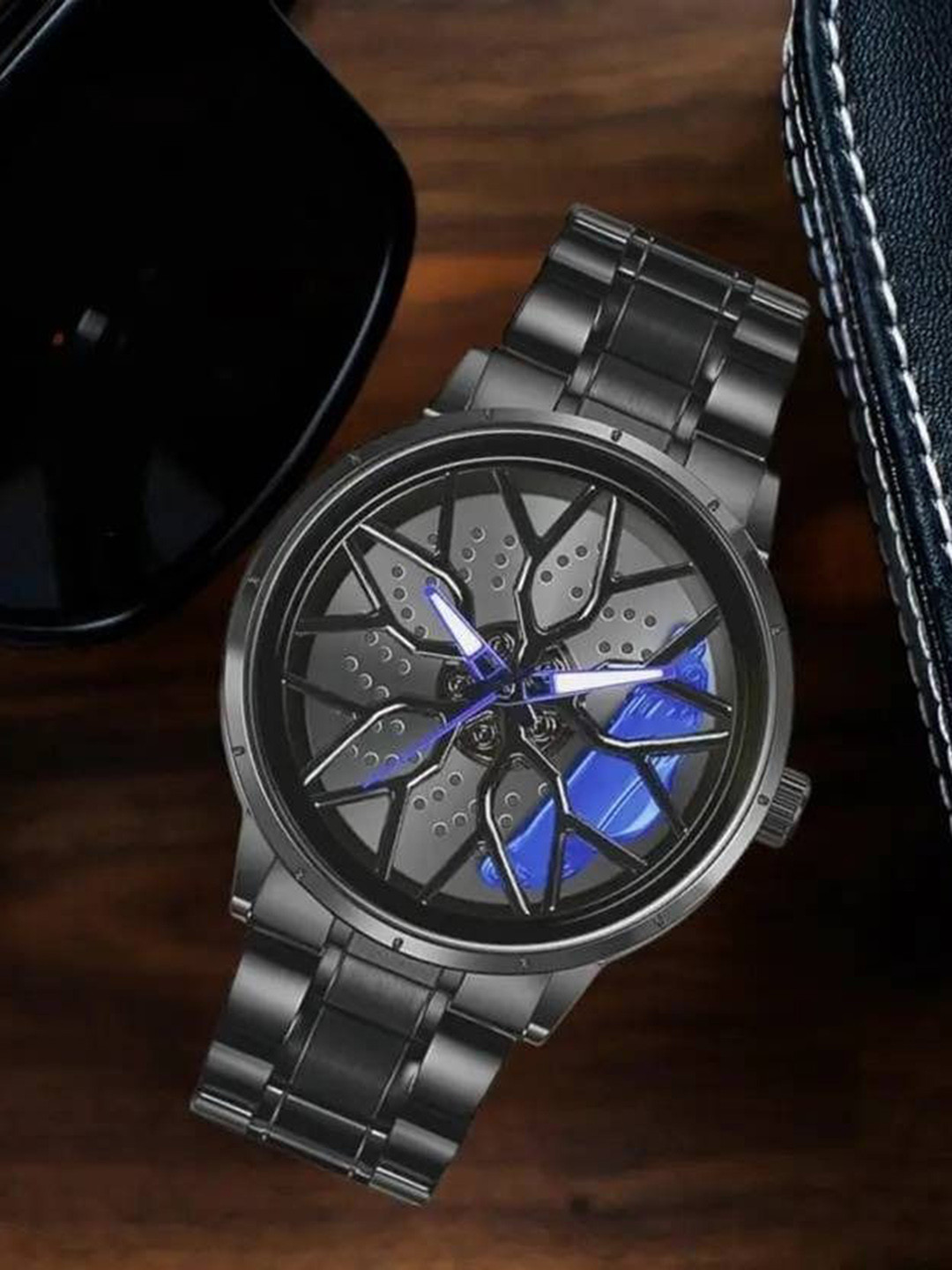 SELLORIA Men Patterned Dial & Stainless Steel Analogue Watch 10SpnBlu1