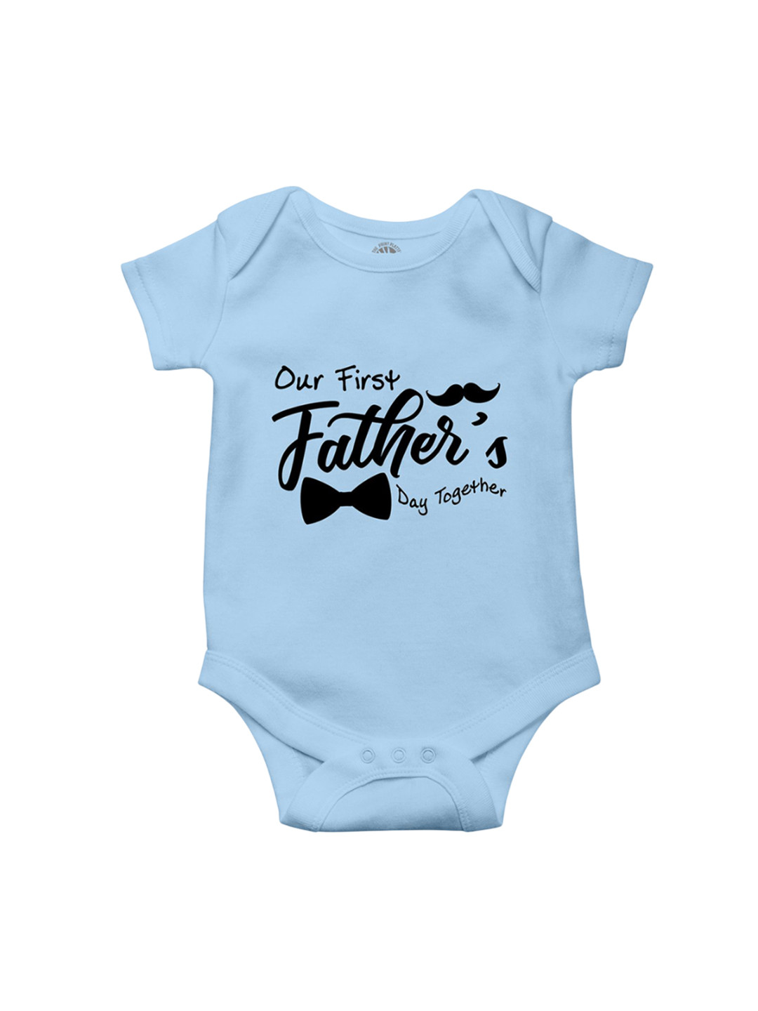 THE PRINT PLATTER Infants Father's Day Printed Envelope Neck Short Sleeves Cotton Bodysuit