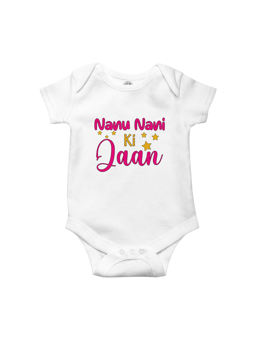 THE PRINT PLATTER Infants Nanu Nani Ki Jaan Printed Cotton Envelope Neck Bodysuit