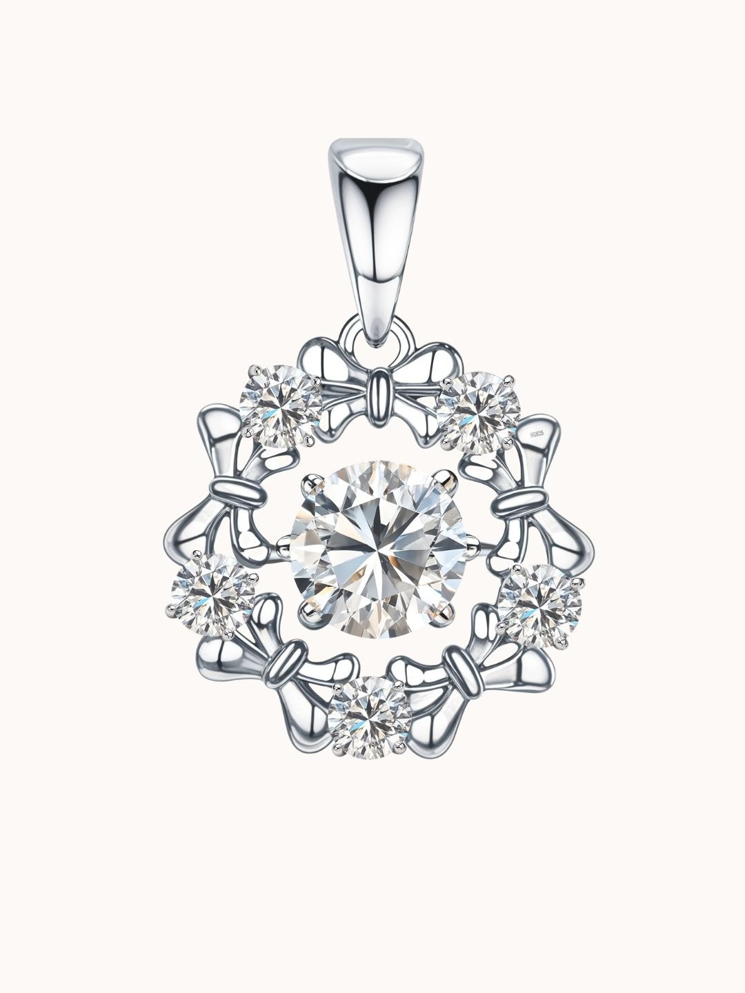 HighSpark Solitaire Cluster Pendant