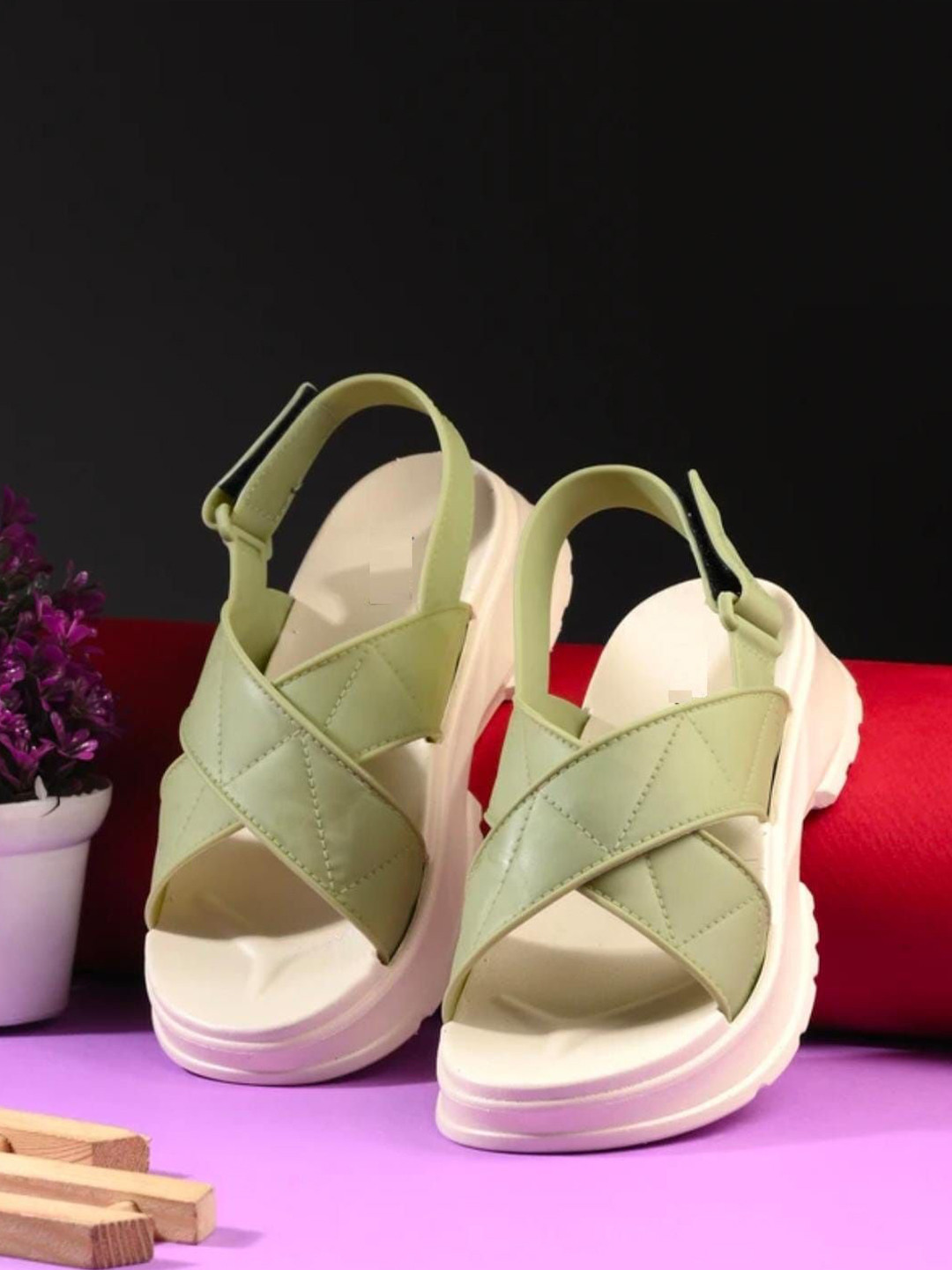 T-Rock Cushioned Footbed Open Toe Velcro Comfort Sandals