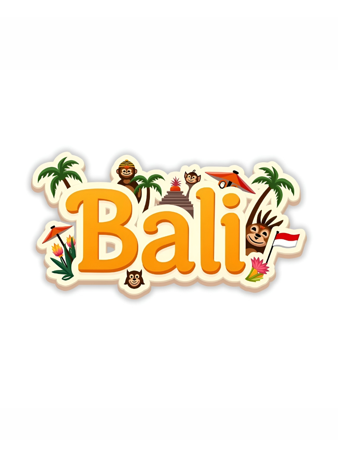 GIFTODAY Yellow & White Bali Printed Decorative Magnets