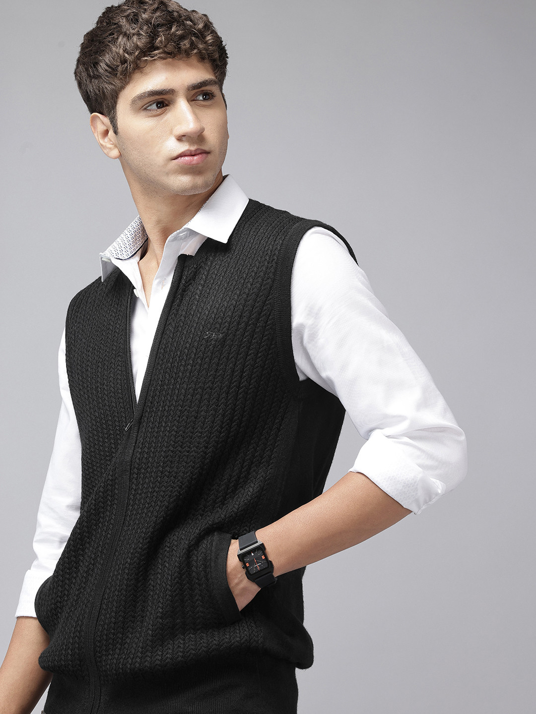 ColorPlus Cable Knit Sweater Vest