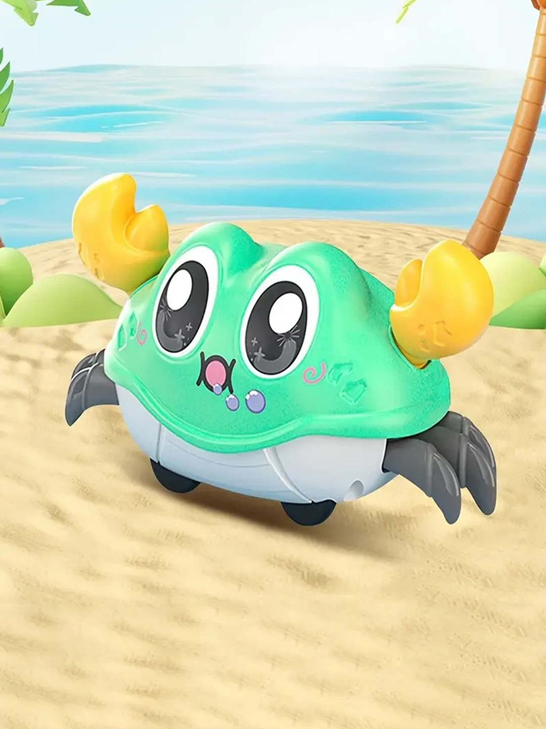 MUREN Set of 2 MUREN Wind Up Right Left Crawls Toddlers Tummy Time Moving Toy