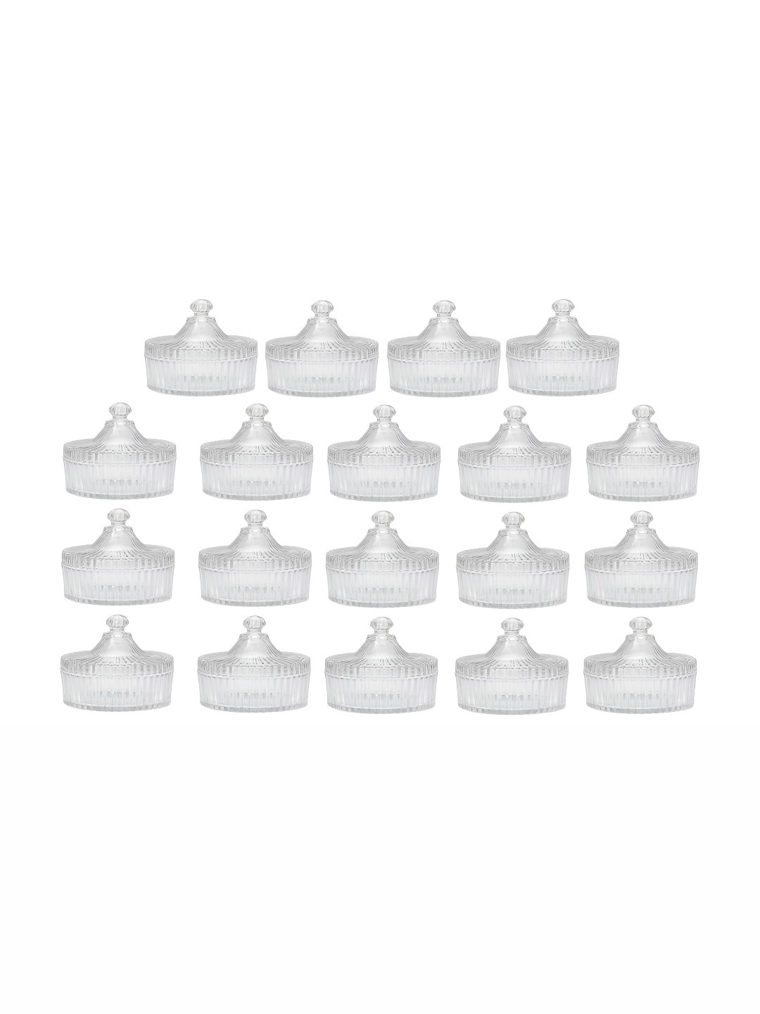 1ST TIME Transparent 19 Pieces Glass Dishwasher Safe Serving Bowl